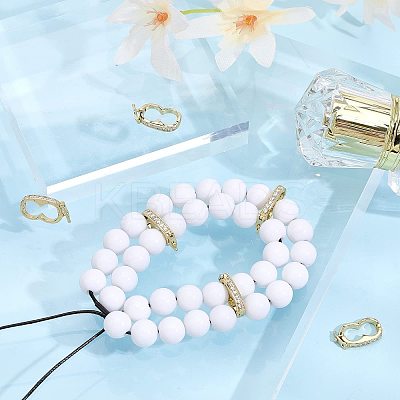 6Pcs Brass Peanut Enhancer Clasps KK-CA0002-01G-1