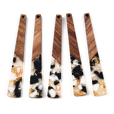 Translucent Resin & Walnut Wood Big Pendants RESI-TAC0017-46-D04-1