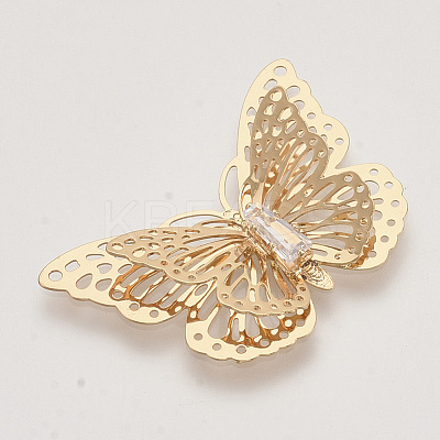 Brass Filigree Joiners Links KK-R082-02LG-1