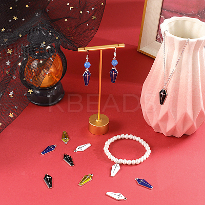 40Pcs 4 Colors Alloy Enamel Pendants ENAM-SC0003-79-1