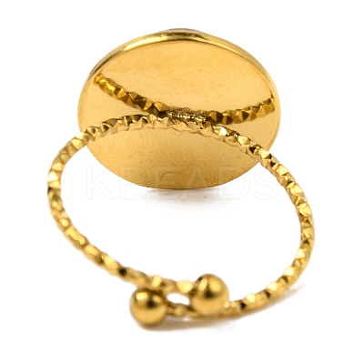 Round Natural Mixed Stone Finger Rings RJEW-Q822-46G-1