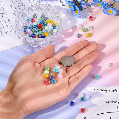88Pcs 11 Colors AB Color Plated Electroplated Glass Beads EGLA-TA0001-53-1