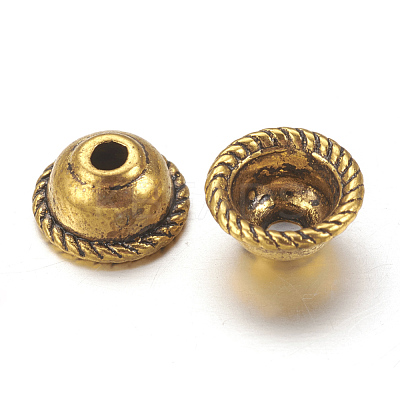 Tibetan Style Alloy Bead Caps GLF5099Y-NF-1