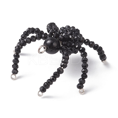 Hallowmas Glass & Resin Rhinestone Beaded Chandelier Component Links PALLOY-JF04534-1