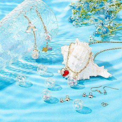 DIY Glass Ball Bottle Drop Earring Making Finding Kit DIY-UN0003-15-1