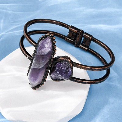 Natural Amethyst Beads Bangeles G-B150-05R-04-1
