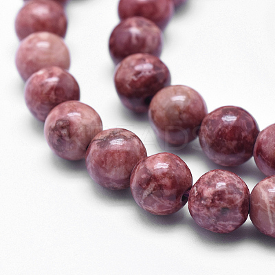 Natural Marble Beads Strands G-K211-8mm-D-1