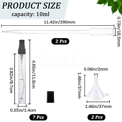 7Pcs 10ML Mini Glass Spray Bottles MRMJ-GF0001-42-1