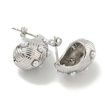 Teardrop Rack Plating Brass Cuff Earrings EJEW-E312-09P-1