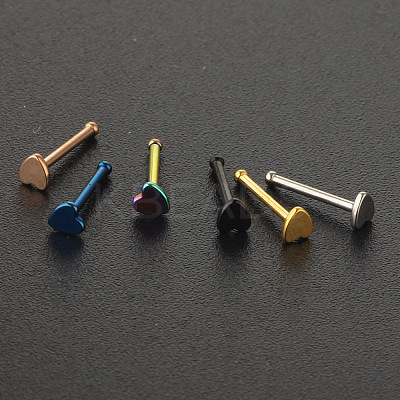 304 Stainless Steel Heart Nose Bone Rings WG0DFB7-03-1