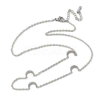 304 Stainless Steel Link Chain Necklaces for Women Men NJEW-K292-01I-P-1