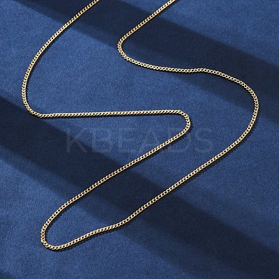 Brass Curb Chains Necklaces for Women NJEW-D302-73G-1