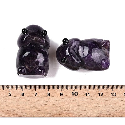 Natural Amethyst Monster Figurines DJEW-N003-01B-1