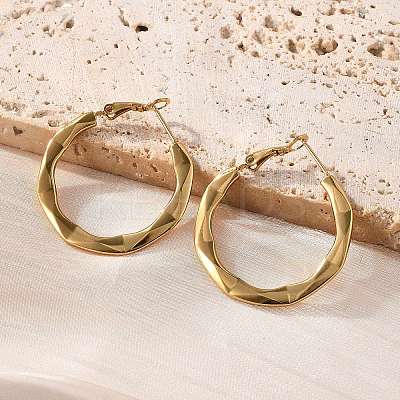 201 Stainless Steel Hoop Earrings EJEW-P304-09G-1