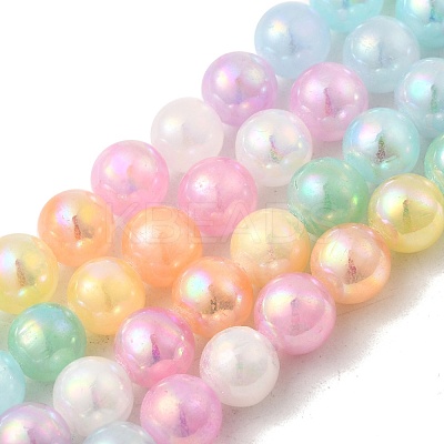 Plating Natural Selenite Beads Strands G-G120-A01-01-06-1