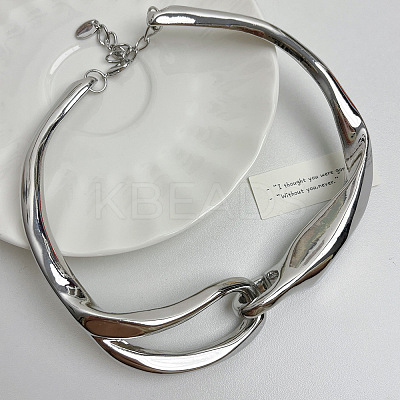 Exaggerated Style Alloy Knot Choker Necklaces FS-WG05827-02-1