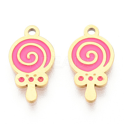 304 Stainless Steel Enamel Charms STAS-T065-59G-02-1