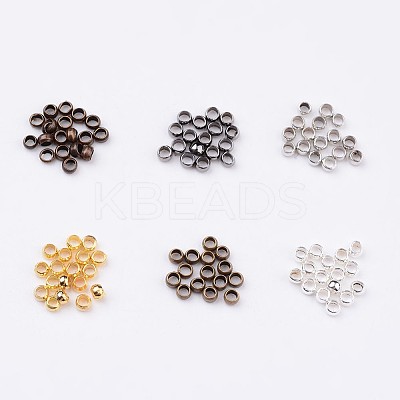 Rondelle Brass Crimp Beads E002-M-1