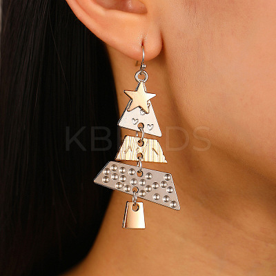 Christmas Tree Alloy Pendant Necklaces & Dangle Earrings Sets WG3F9DA-03-1