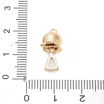 Brass Micro Pave Cubic Zirconia Pendants KK-D427-01G-1