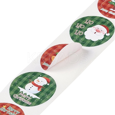 Christmas Theme Paper Self-Adhesive Stickers X-DIY-B077-01A-08-1