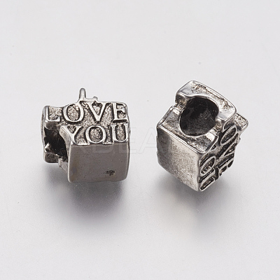 Ion Plating(IP) 304 Stainless Steel European Beads STAS-J022-111AS-1
