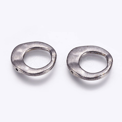 Tibetan Style Irregular Ring Bead Frames LS-K081Z052-1