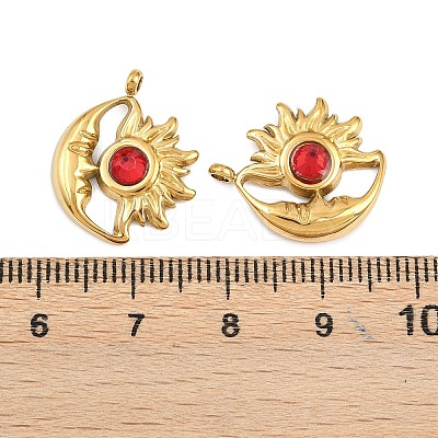 304 Stainless Steel Rhinestone Pendants STAS-Z166-24G-01-1