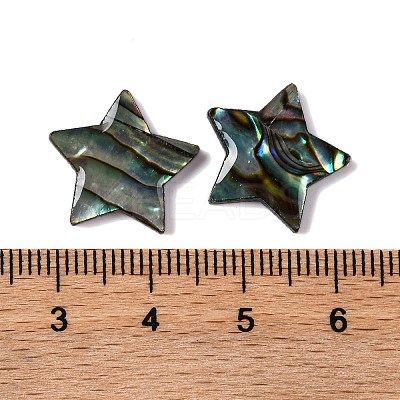Natural Paua Shell Epoxy Resin Cabochons SSHEL-S279-01F-1