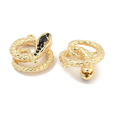 Brass Micro Pave Cubic Zirconia Pendants KK-S386-23G-01-1