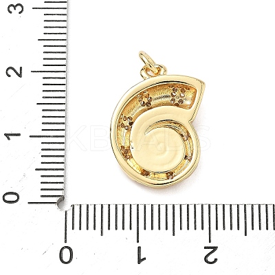 Brass Micro Pave Cubic Zirconia Pendants KK-D426-25E-G-1