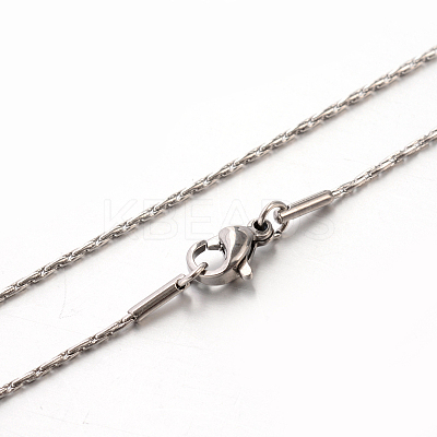 Tarnish Resistant 304 Stainless Steel Boston Link Chain Necklaces STAS-M174-021P-1