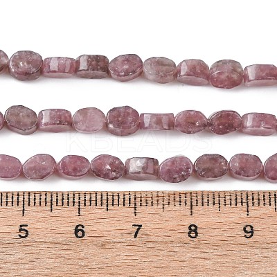 Natural Lepidolite/Purple Mica Stone Beads Strands G-H343-A01-01-1