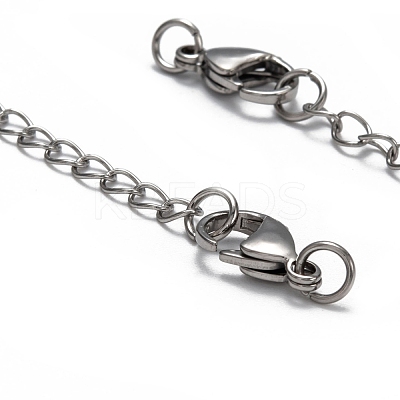Non-Tarnish 304 Stainless Steel Chain Extender X-STAS-O083-07-1