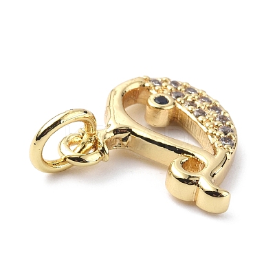Brass Micro Pave Cubic Zirconia Charms ZIRC-F131-13G-1