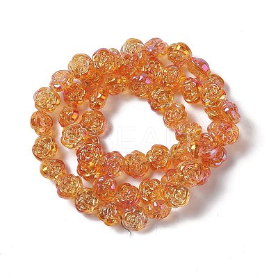 Electroplate Glass Beads Strands EGLA-L040-FR01-1