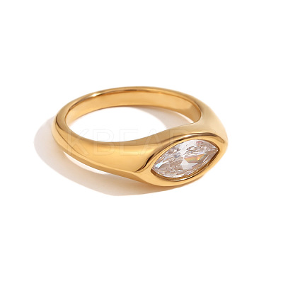 316L Stainless Steel with Cubic Zirconia Finger Rings FS-WGB17C9-09-1