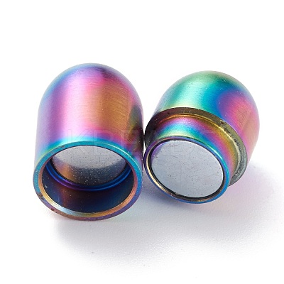 Ion Plating(IP) 304 Stainless Steel Magnetic Clasps with Glue-in Ends STAS-G239-13C-1