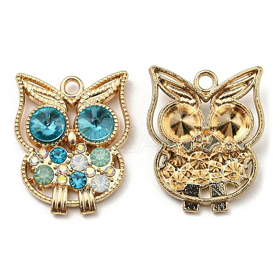 Golden Plated Alloy Pendants ALRI-L050-02G-01-1