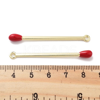 Rack Plating Alloy Enamel Pendants PALLOY-F311-07G-1