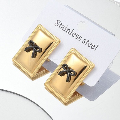 304 Stainless Steel Acrylic Stud Earrings for Women STAS-Z117-06G-1