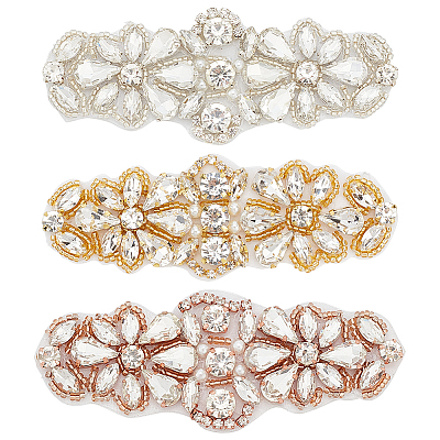 3Pcs 3 Colors Hotfix Rhinestone AJEW-FG0002-58-1