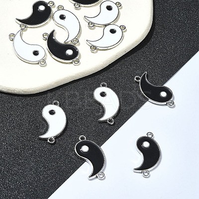 12Pcs 2 Colors Alloy Enamel Split Links Connectors ENAM-FS0001-84-1
