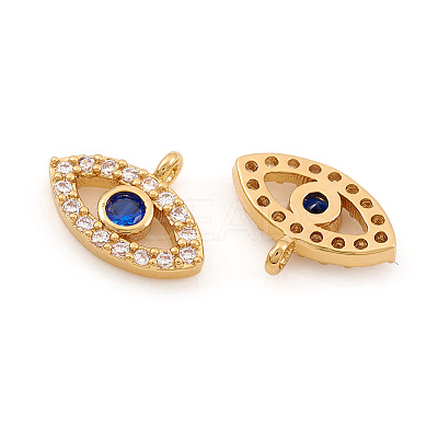 Brass Micro Pave Cubic Zirconia Charms X-ZIRC-G169-07G-1