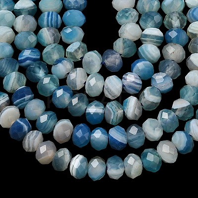 Natural Banded Agate Beads Strands G-D344-A34-06-1