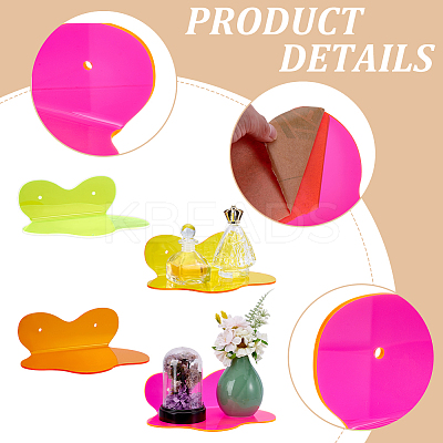 Transparent Acrylic Wall-mounted Storage Rack HJEW-WH0036-161-1