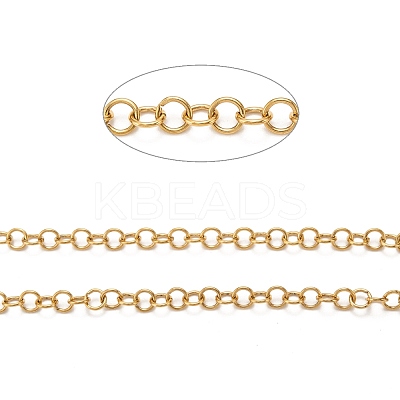 3.28 Feet Ion Plating(IP) 304 Stainless Steel Rolo Chains X-CHS-L014-06G-1