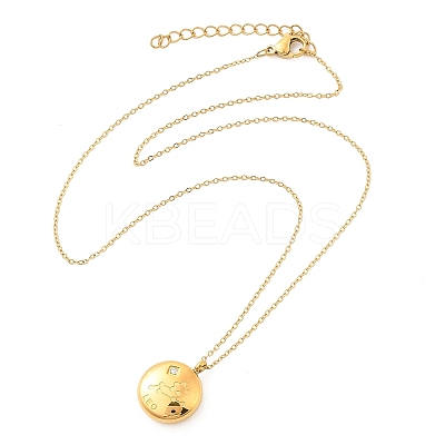 304 Stainless Steel Clear Cubic Zirconia Constellation Pendant Necklaces NJEW-R021-02G-09-1