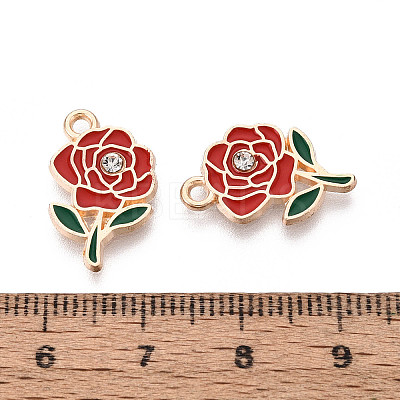 Alloy Rhinestone & Enamel Pendants ENAM-T024-63A-G-1