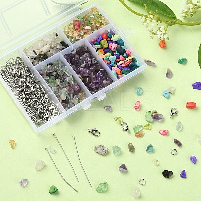 DIY Gemstone Keychain Making Kit DIY-YW0007-33-1